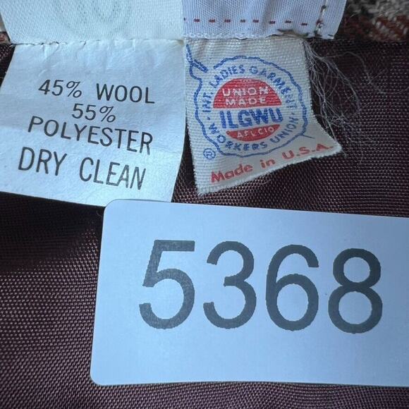 EVAN PICONE Skirt Women 10 Pleated Wool Blend Pockets Zipper Vintage 70's - Picture 10 of 10